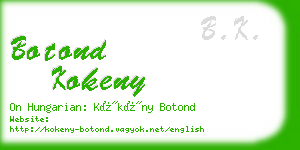 botond kokeny business card